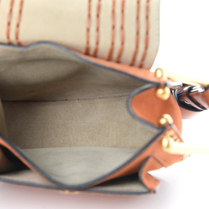 Chloe Suede Calfskin Braided Mini Hudson Shoulder Bag Caramel 5 of 15