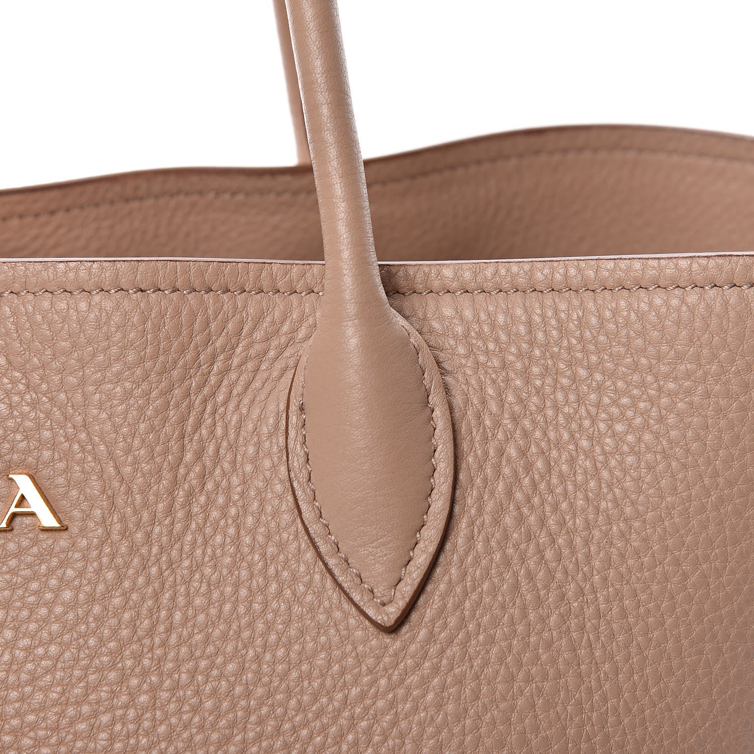 Prada Vitello Daino Side Zip Shopper Tote Cammeo 11 of 13