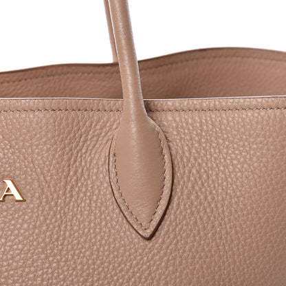 Prada Vitello Daino Side Zip Shopper Tote Cammeo 11 of 13