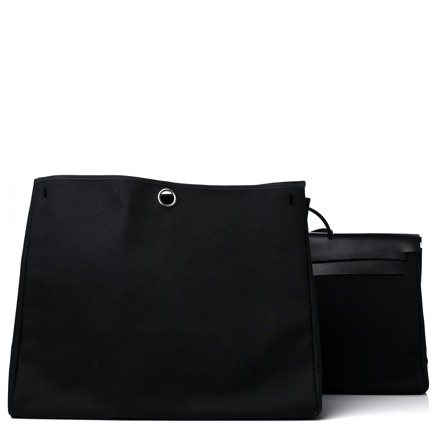 Hermes Toile Vache Hunter Herbag 50 Black 3 of 19