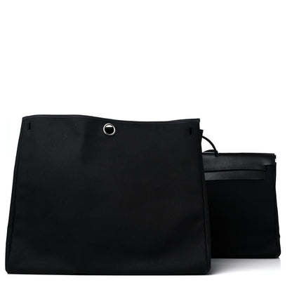 Hermes Toile Vache Hunter Herbag 50 Black 3 of 19
