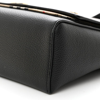 Burberry Grainy Calfskin Vintage Check Note Crossbody Bag Black 10 of 10