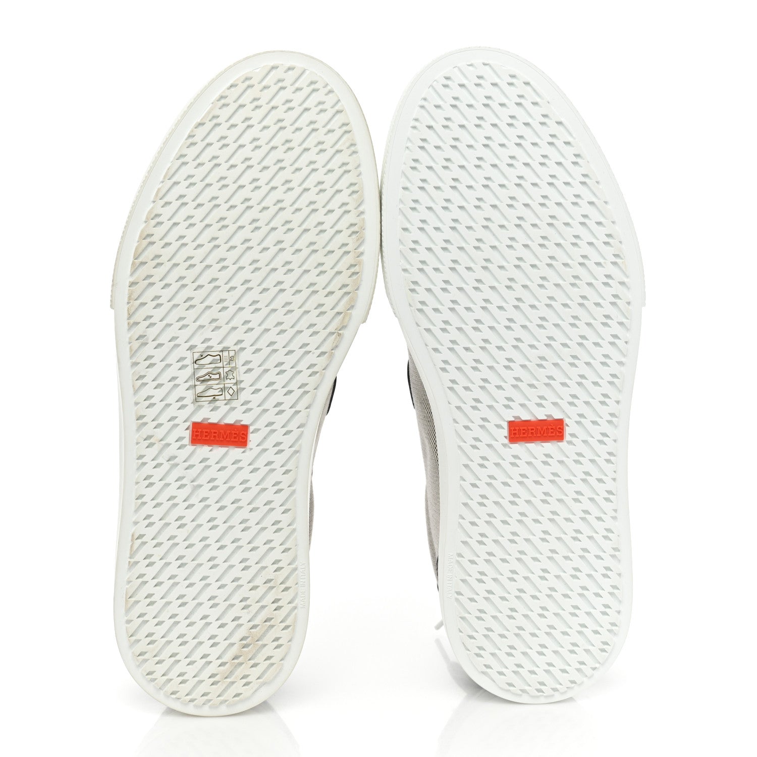 Hermes Calfskin Canvas Day Sneakers 41.5 Black White 5 of 12