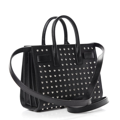 Saint Laurent Grain De Poudre Studded Nano Sac De Jour Black 3 of 9