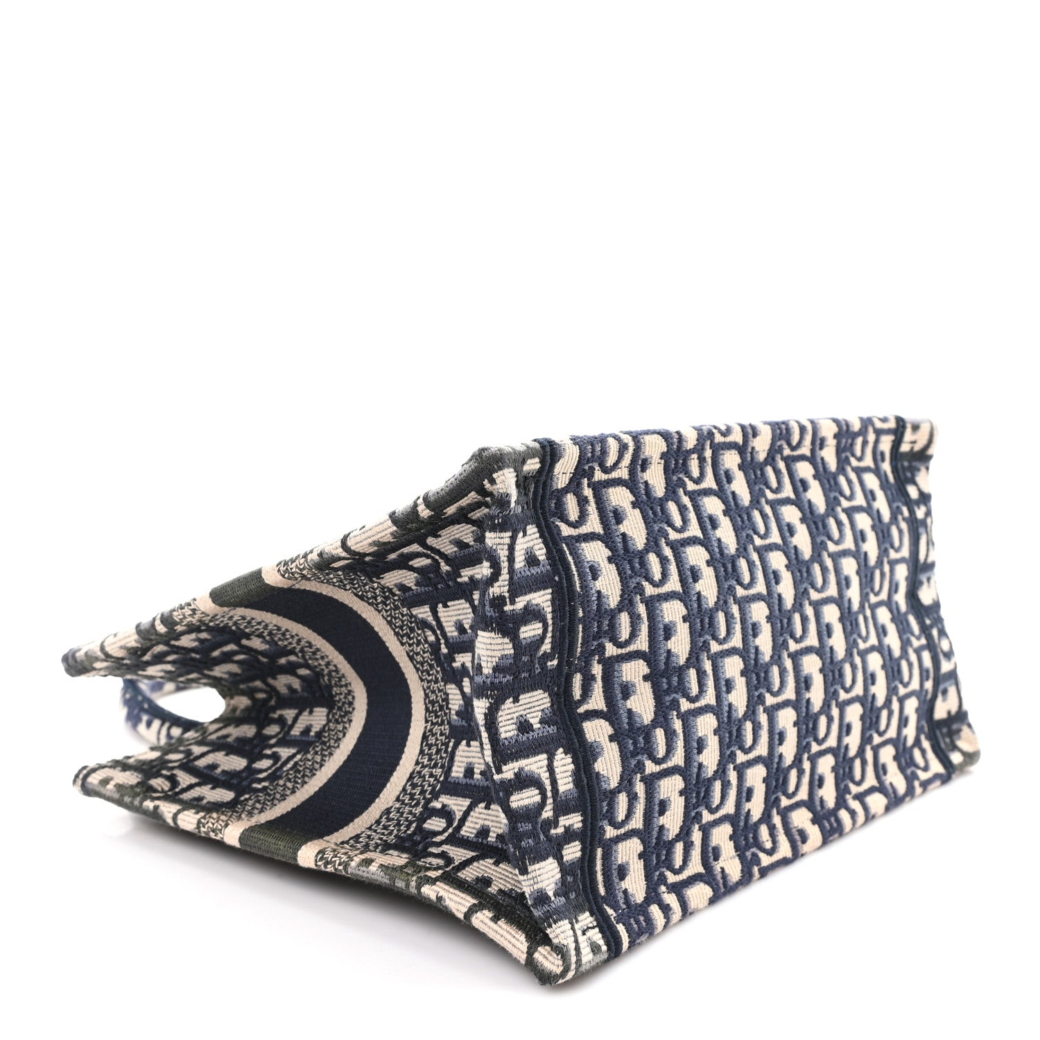 Christian Dior Oblique Small Book Tote Blue Multicolor 4 of 12