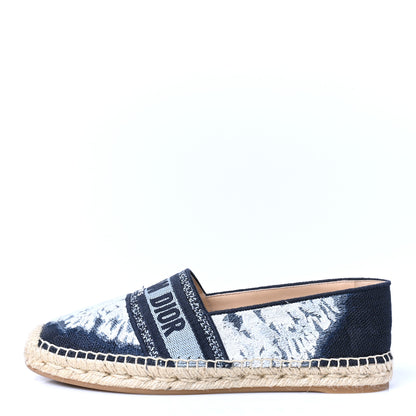 Christian Dior Canvas Tie and Dior Embroidered Granville 15mm Espadrilles 41 Denim 1 of 8