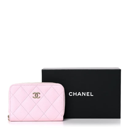 Chanel Caviar Quilted Zip Coin Purse Light Pink 11 of 11