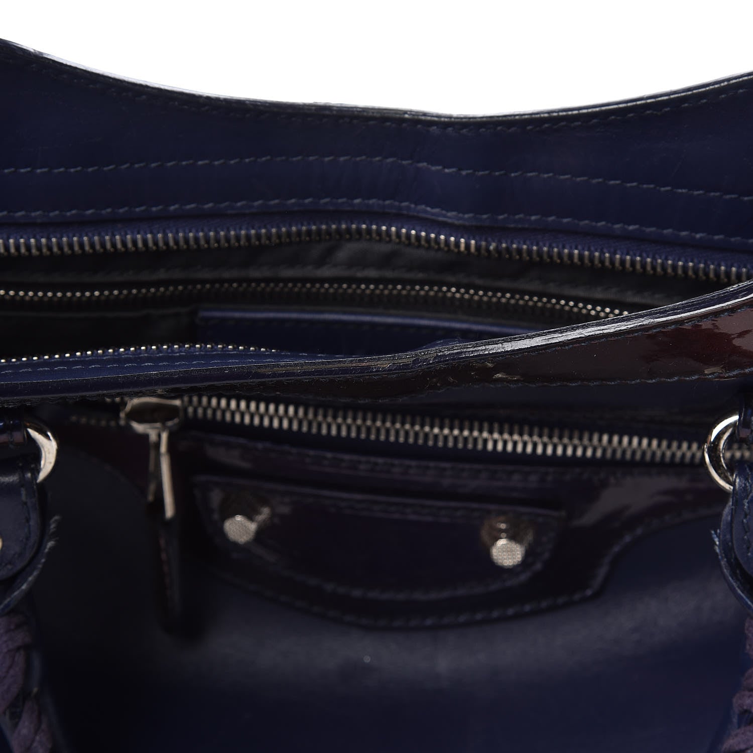 Balenciaga Smooth Calfskin Metallic Patent Giant 12 Silver Hardware City Ultraviolet 10 of 22