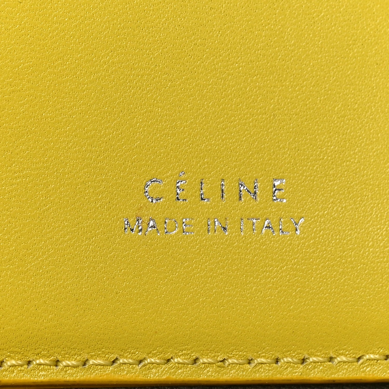 Celine Drummed Calfskin Medium Zip Around Multifunction Wallet Souris 6 of 6