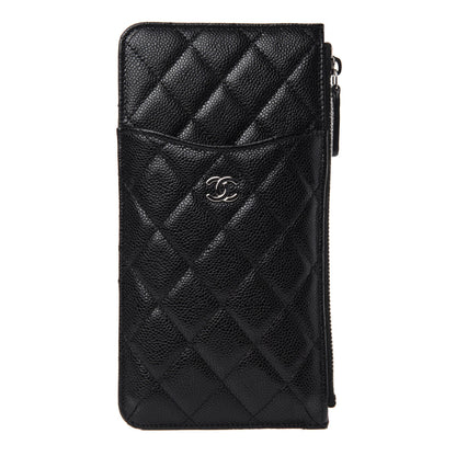 Chanel Caviar Quilted Classic Flat Wallet Pouch Black 1 of 8