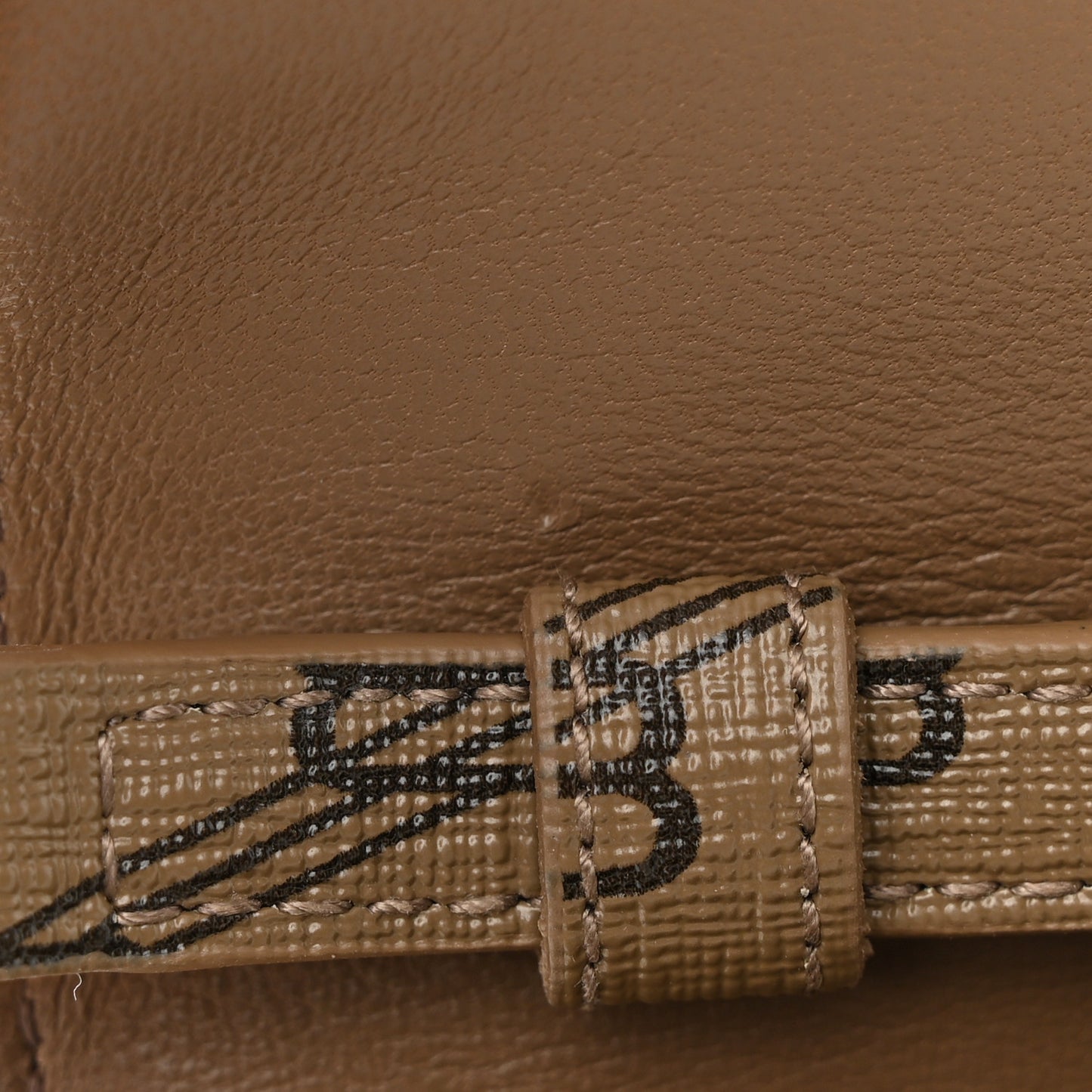 Coated Canvas BB Monogram Hourglass Chain Bag Beige Brown