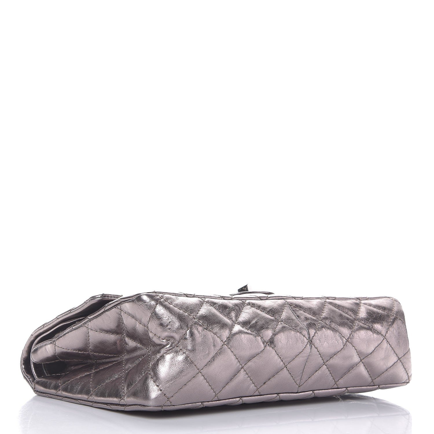 Chanel Metallic Aged Calfskin Quilted 2.55 Reissue 226 Flap Dark Silver 5 of 9