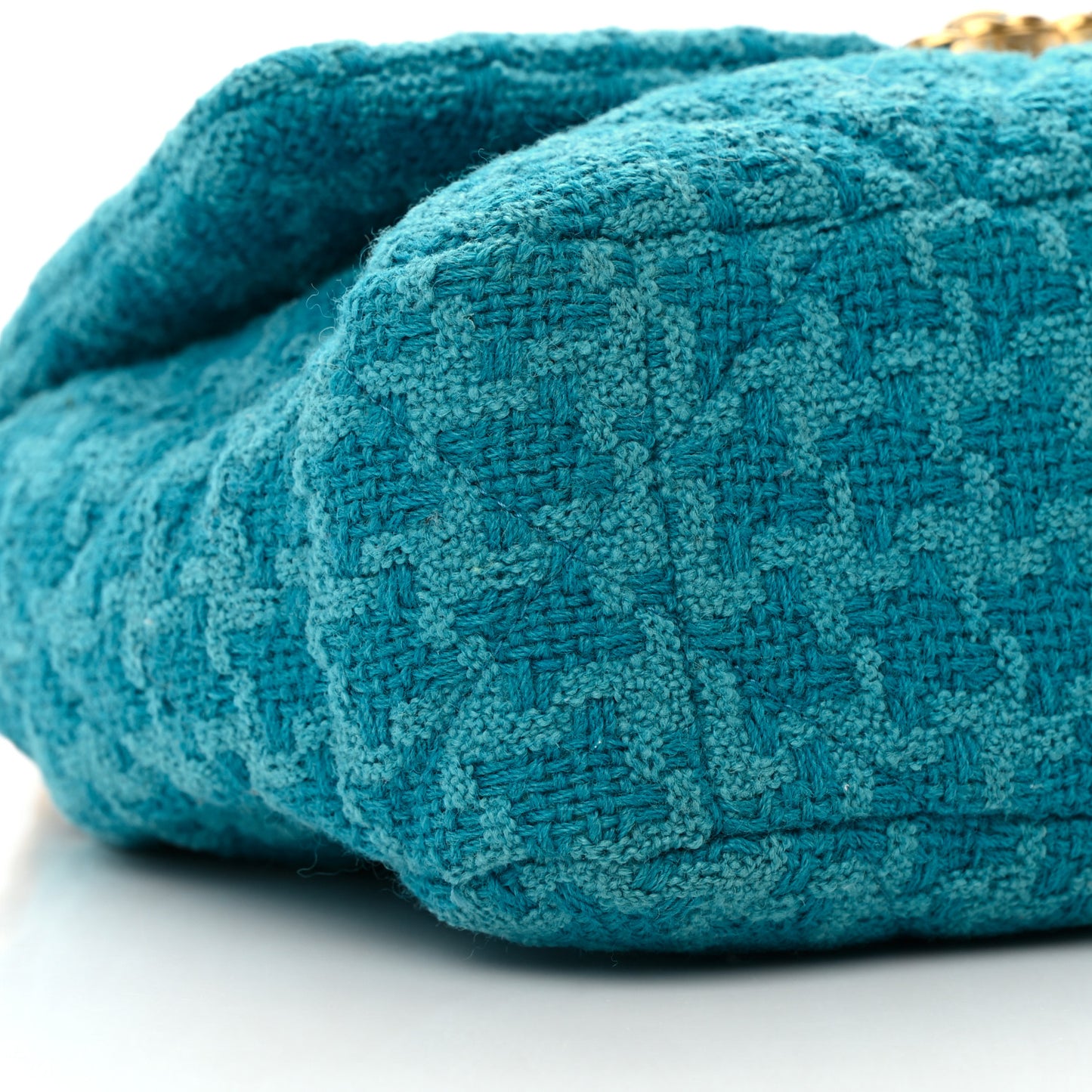 Tweed Quilted Medium Chanel 19 Flap Turquoise