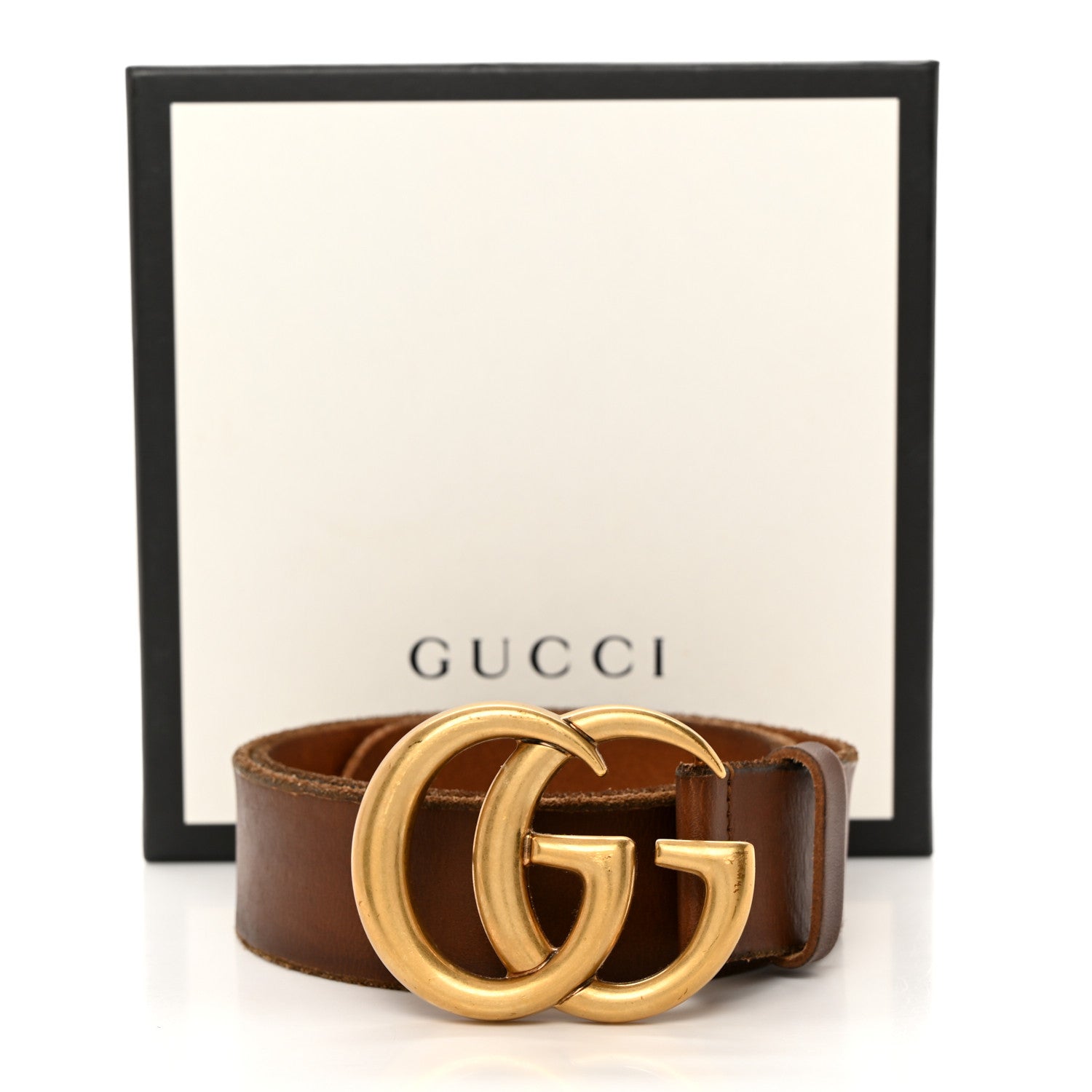 Gucci Faded Calfskin Double G 40mm Belt 80 32 Cuir 6 of 6