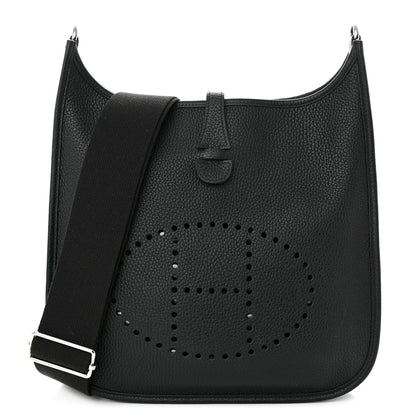 Hermes Taurillon Clemence Evelyne III PM Black 1 of 10