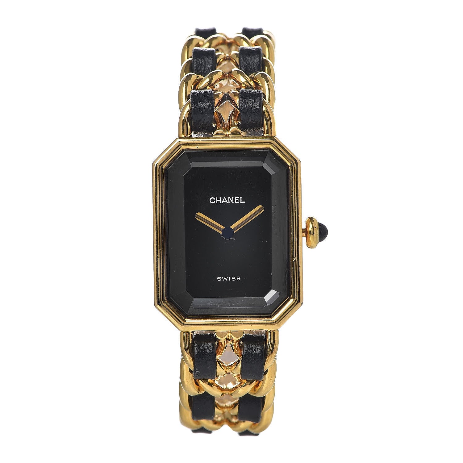 Chanel Stainless Steel Lambskin 20mm Chain Premiere Quartz Watch Gold M 1 of 11