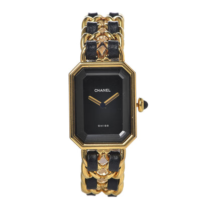 Chanel Stainless Steel Lambskin 20mm Chain Premiere Quartz Watch Gold M 1 of 11