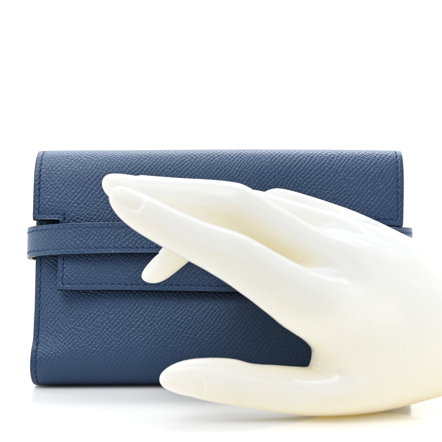 Epsom Medium Kelly Wallet Bleu Agate