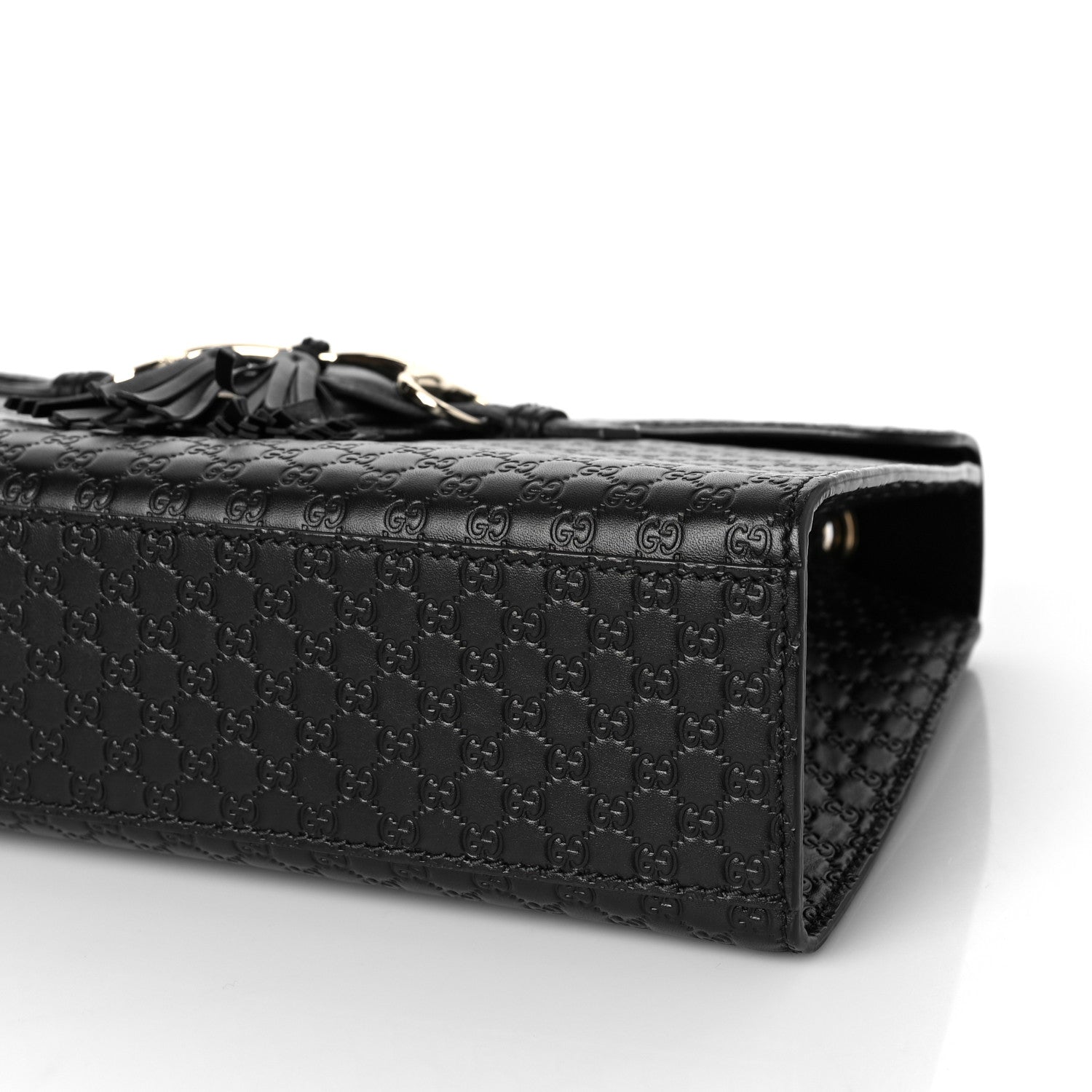Gucci Microguccissima Medium Emily Chain Shoulder Bag Black 8 of 9