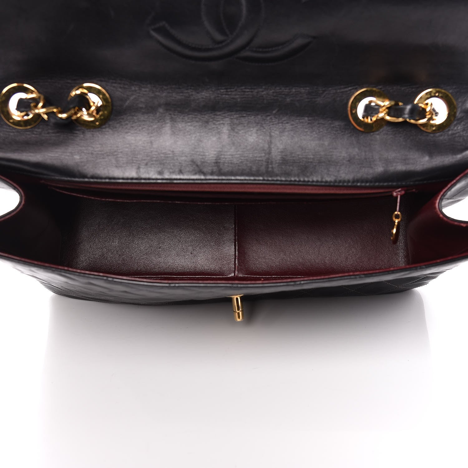 Chanel Lambskin Quilted XL Jumbo Single Flap Black 5 of 20