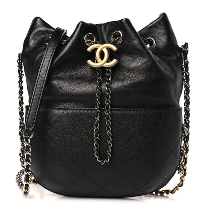 Chanel Calfskin Quilted Small Gabrielle Bucket Black 1 of 10
