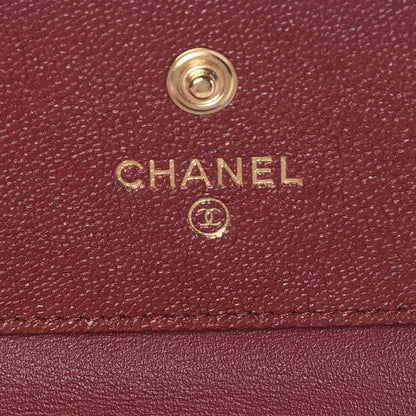 Chanel Caviar Quilted Compact Boy Wallet Burgundy 6 of 9