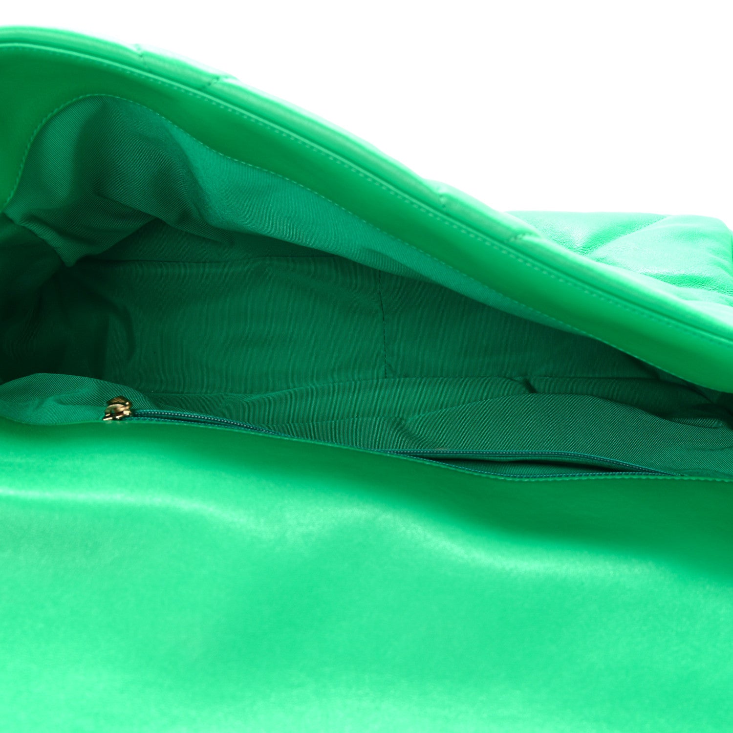 Chanel Lambskin Quilted Maxi Chanel 19 Flap Green 4 of 12