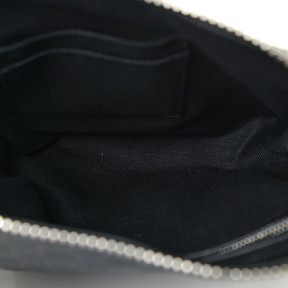 Gucci GG Supreme Monogram Appia Calfskin Web Flat Messenger Bag Black Grey 6 of 12