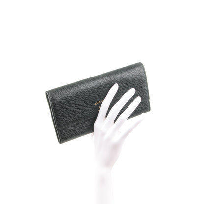 Gucci Dollar Calfskin Swing Continental Wallet Black 2 of 7