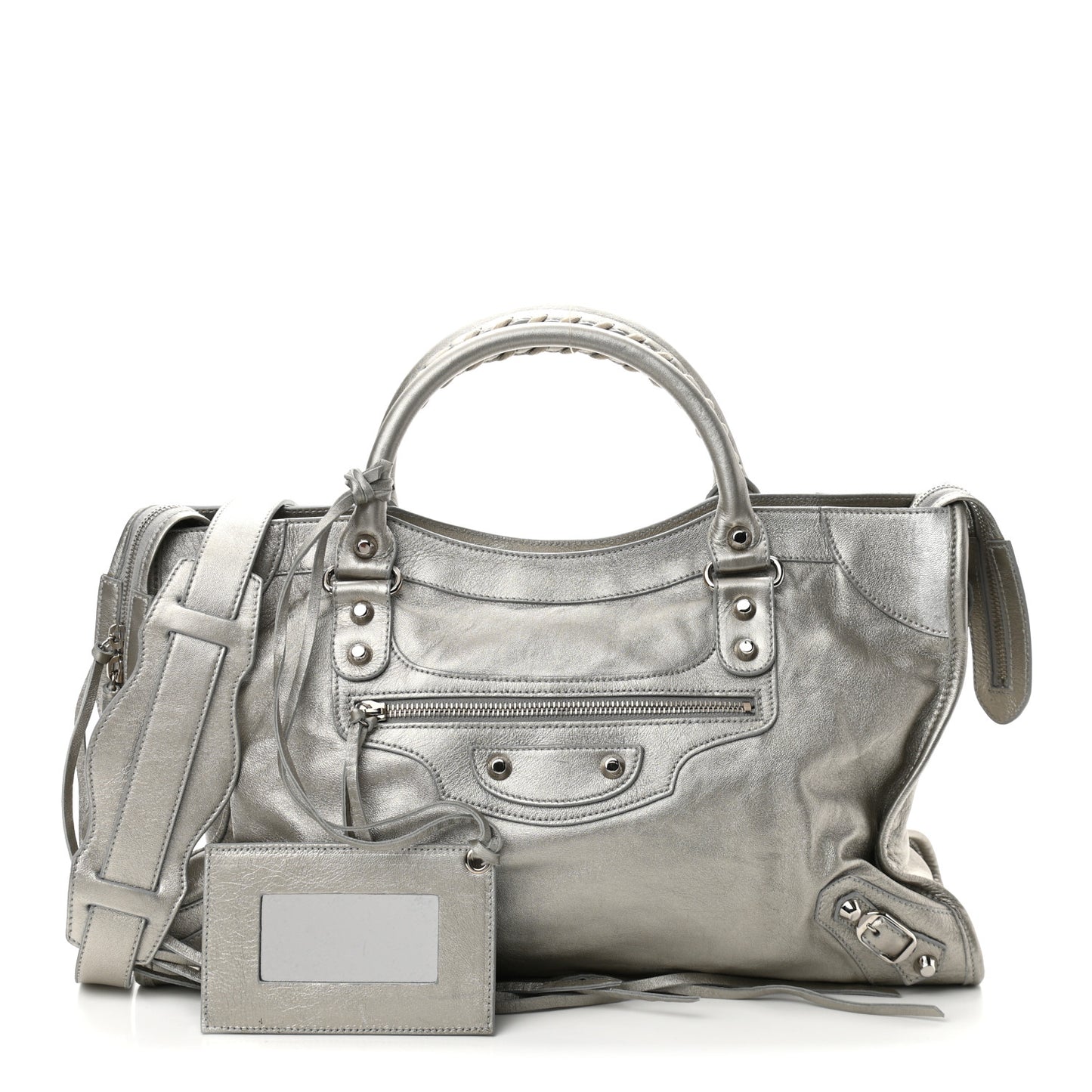 Agneau Classic Silver Hardware City Silver