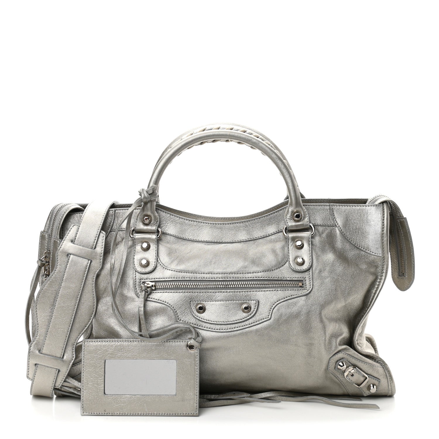 Balenciaga Agneau Classic Silver Hardware City Silver 1 of 10