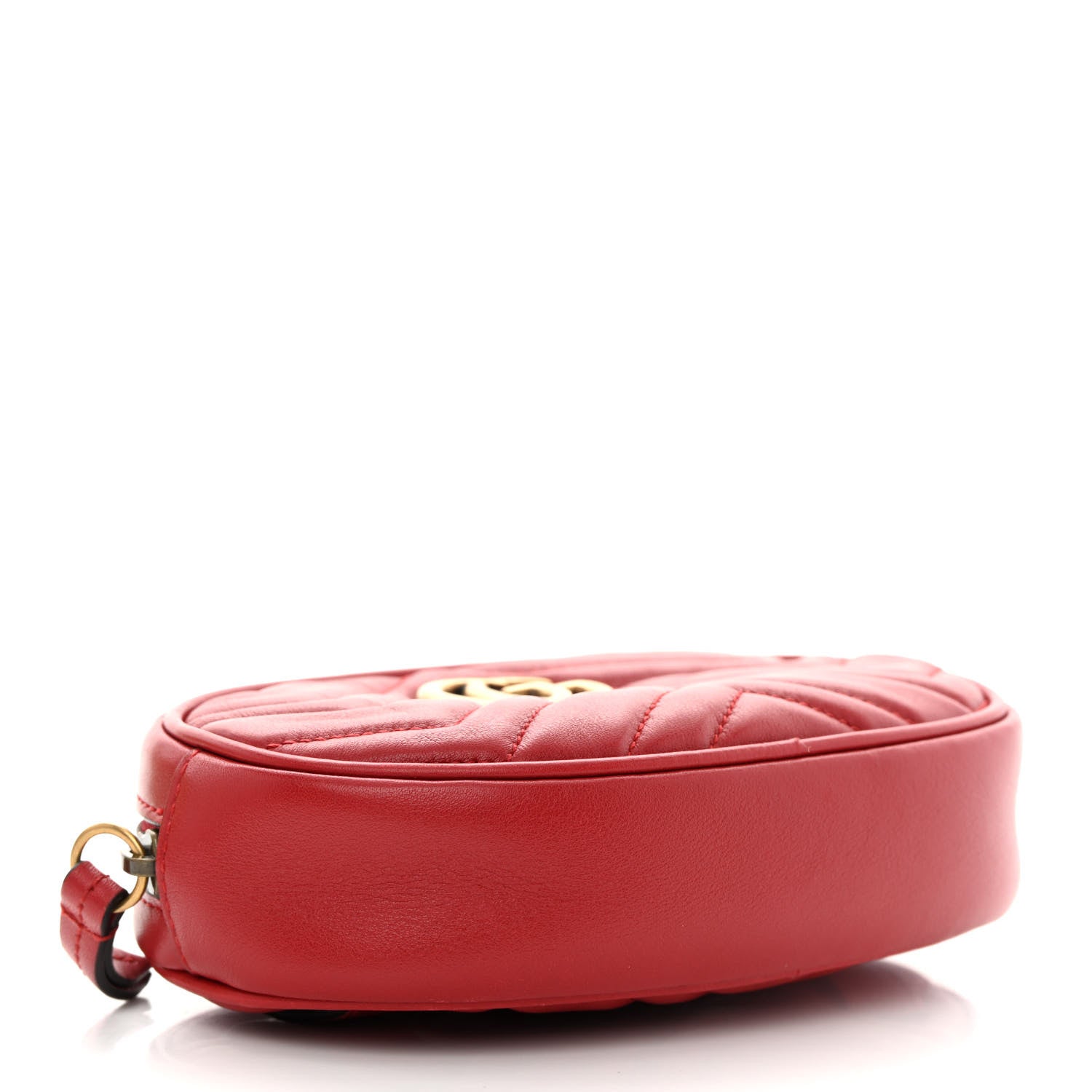 Gucci Calfskin Matelasse GG Marmont Belt Bag 85 34 Hibiscus Red 4 of 12