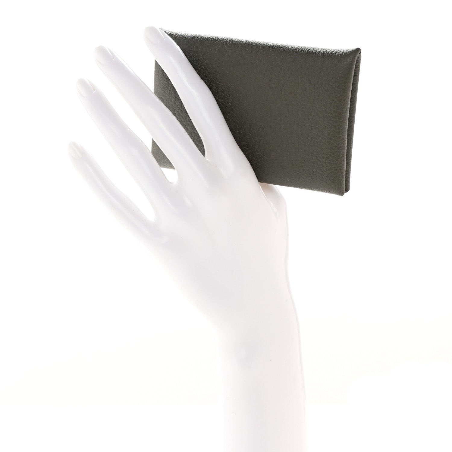 Hermes Evercolor Calvi Card Case Gris Meyer 2 of 8