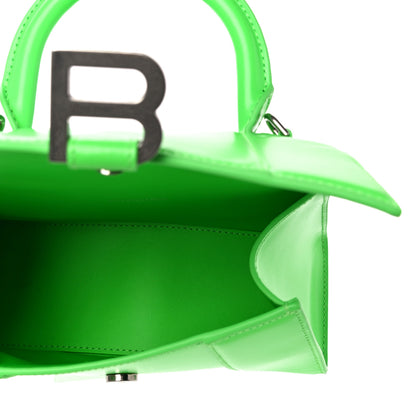 Balenciaga Shiny Box Calfskin Hourglass Top Handle Bag XS Fluo Green 5 of 11