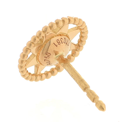 Christian Dior 18K Yellow Gold Diamond XS Rose Des Vents Earrings 6 of 8