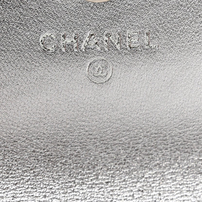 Chanel Gradient Metallic Lambskin Quilted Flap Chain Belt Bag Silver Purple 6 of 8