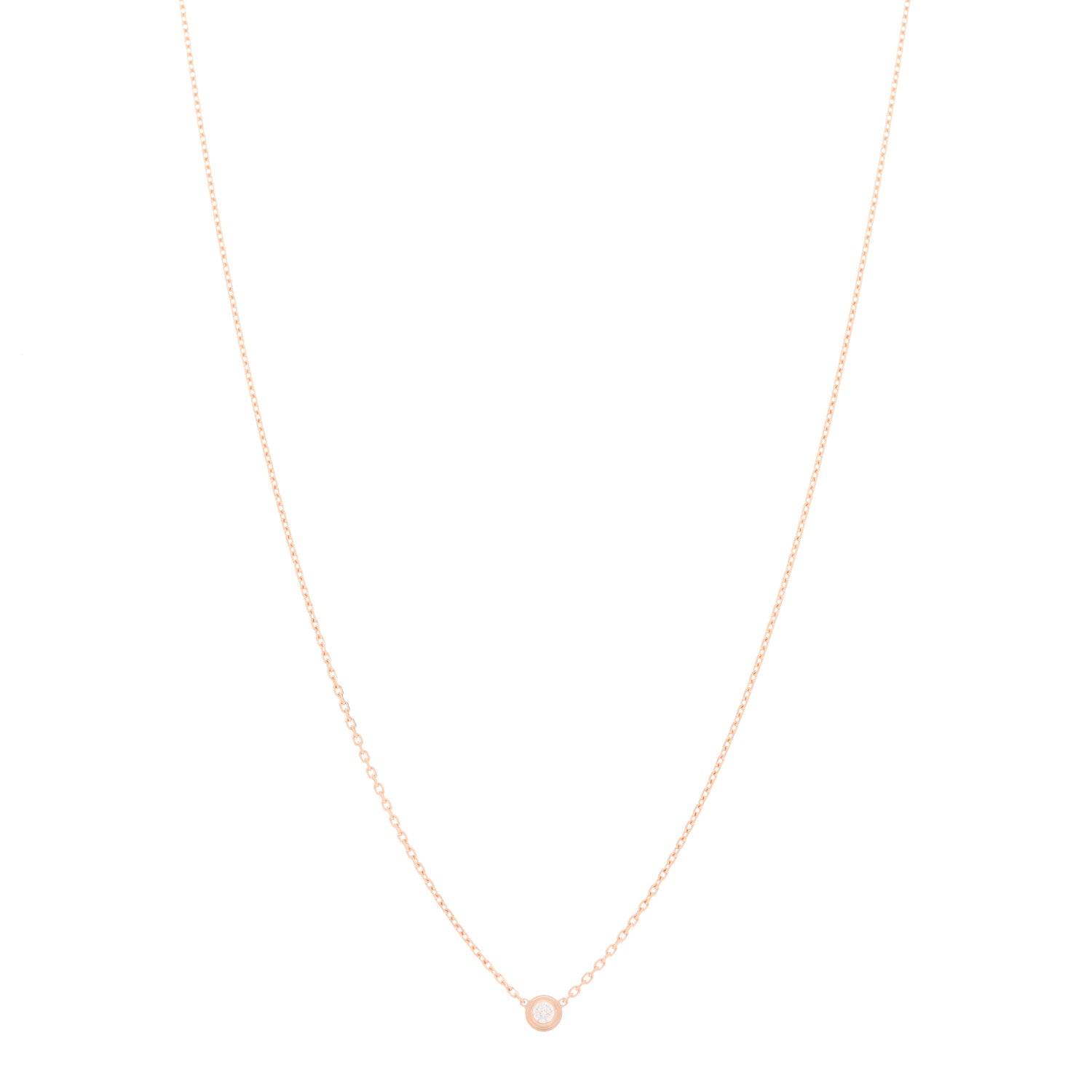Cartier 18K Pink Gold Diamond XS D'Amour Pendant Necklace 2 of 4