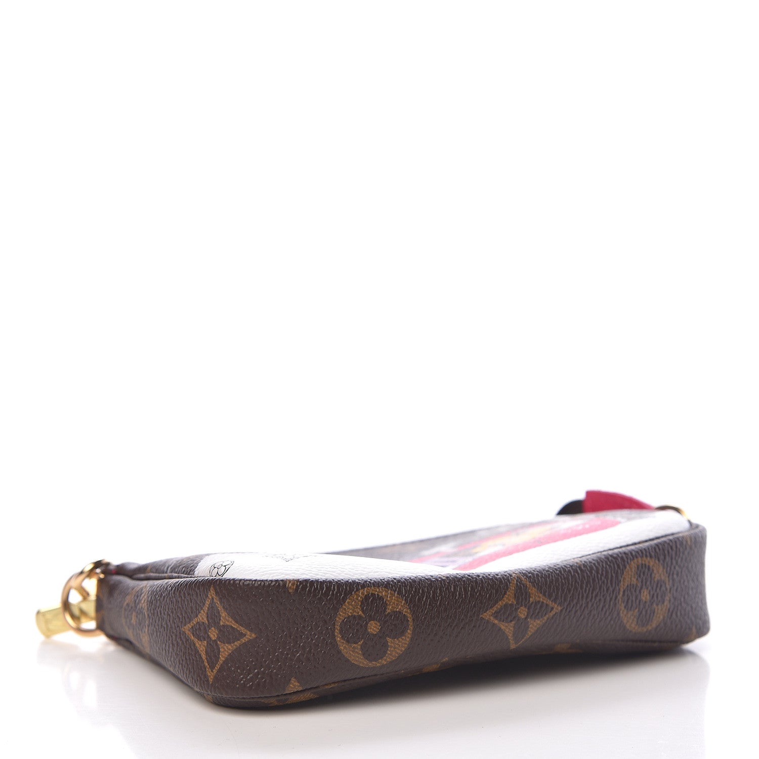 Louis Vuitton Monogram 2019 Christmas Animation Mini Courchevel Pochette Accessories Fuchsia 4 of 8
