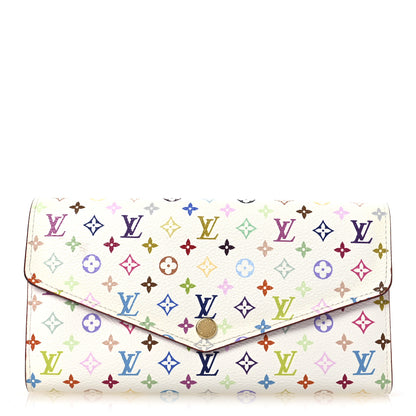 Louis Vuitton Monogram Multicolor Sarah Wallet NM White Litchi 1 of 9