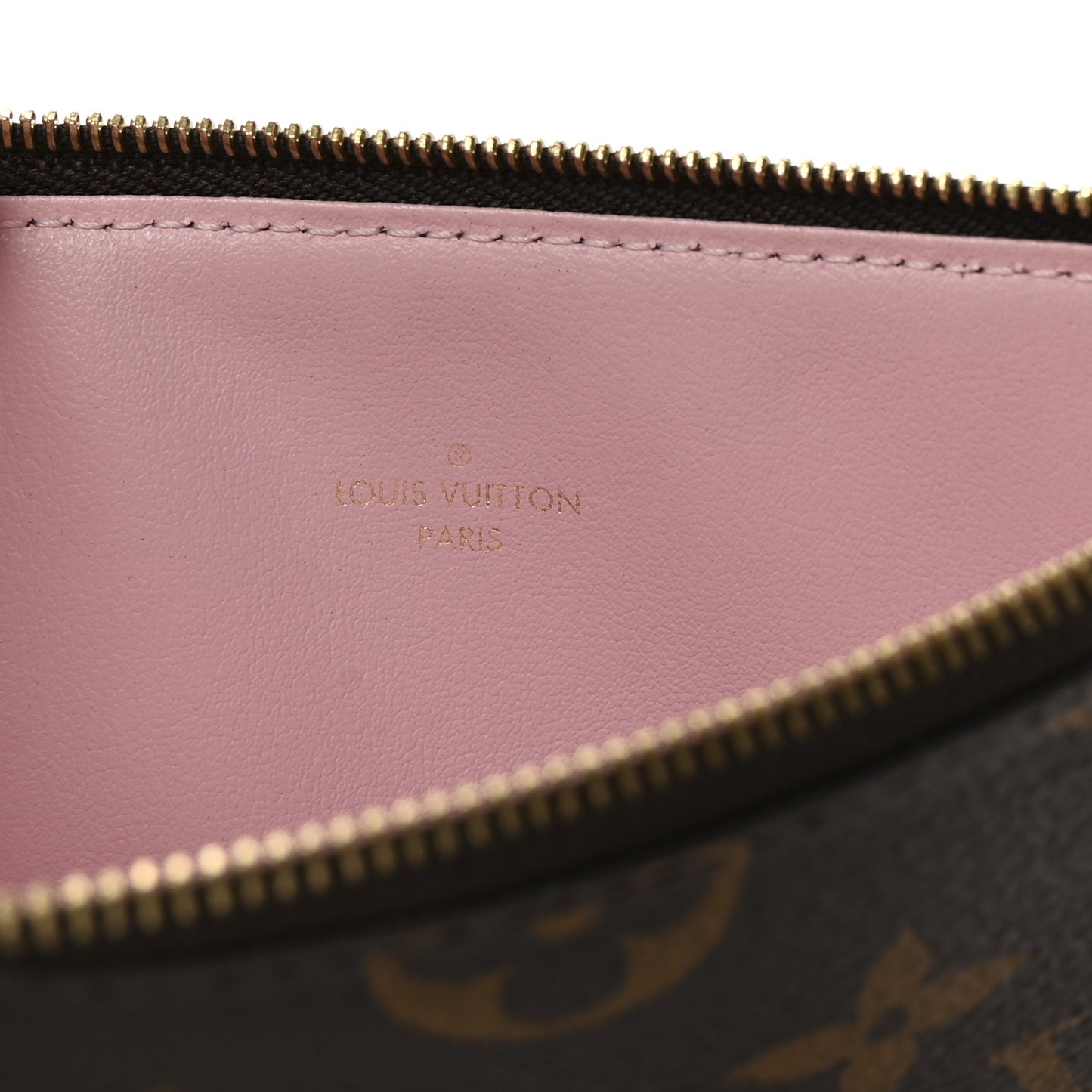Monogram Felicie Chain Wallet Zippered Insert Pink