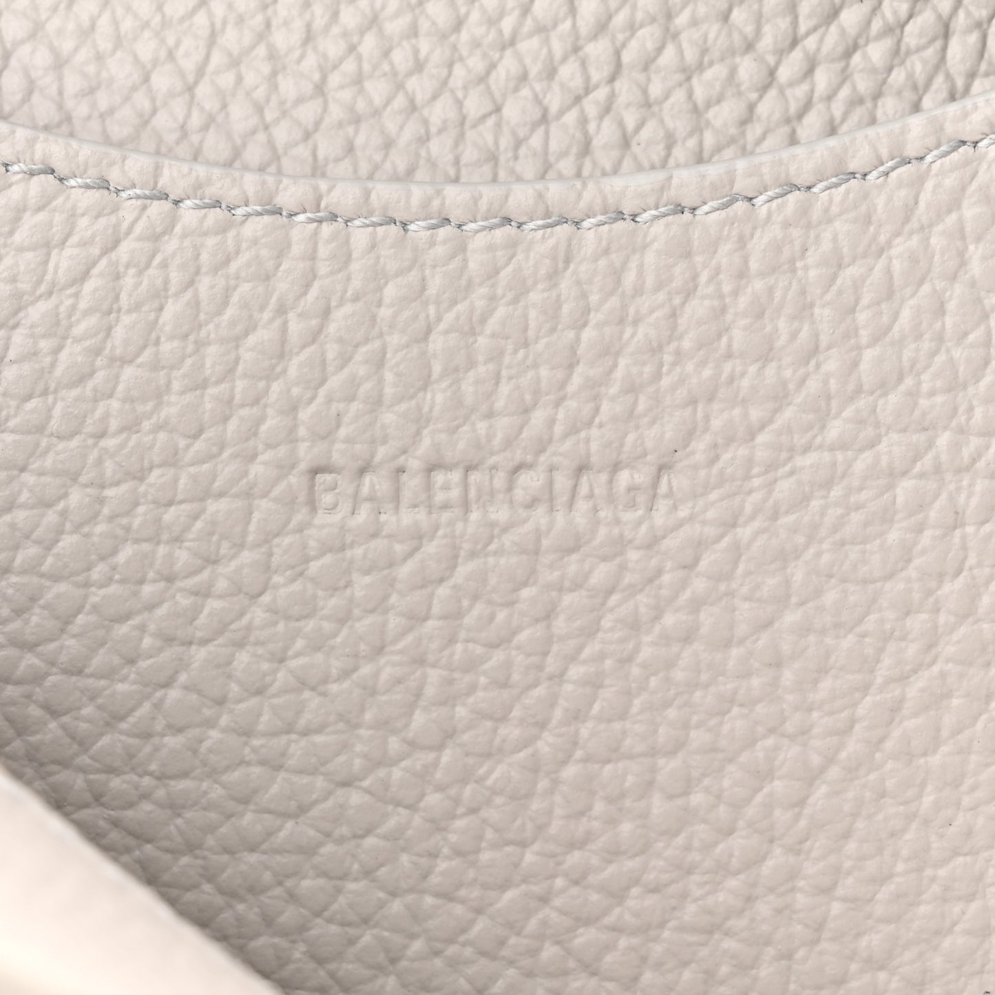 Grained Calfskin Neo Classic Silver Hardware Mini City Chalky White