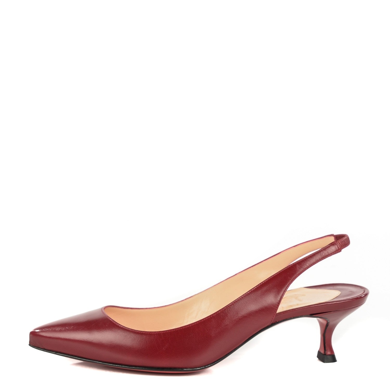 Christian Louboutin Kid Apostrophy Sling 70 Pumps Red 37 1 of 7