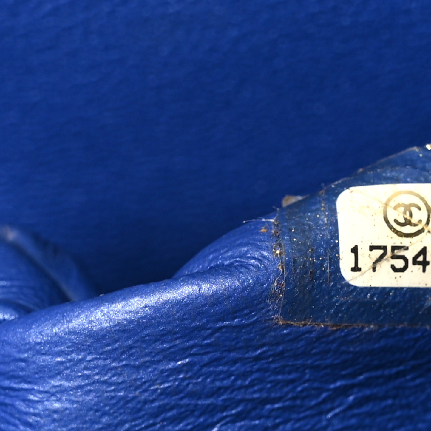 Patent Quilted Clutch with Chain Flap Blue