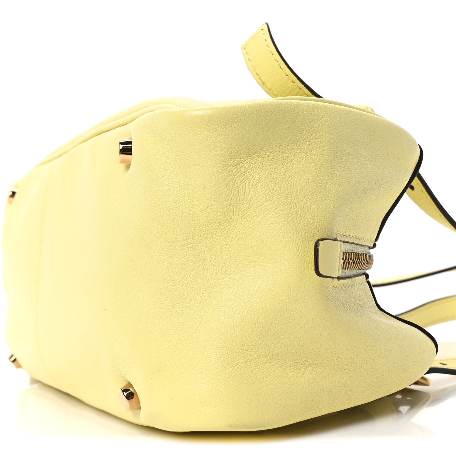 Versace Lambskin Tag Bowling Bag Yellow 1767862 – FASHIONPHILE