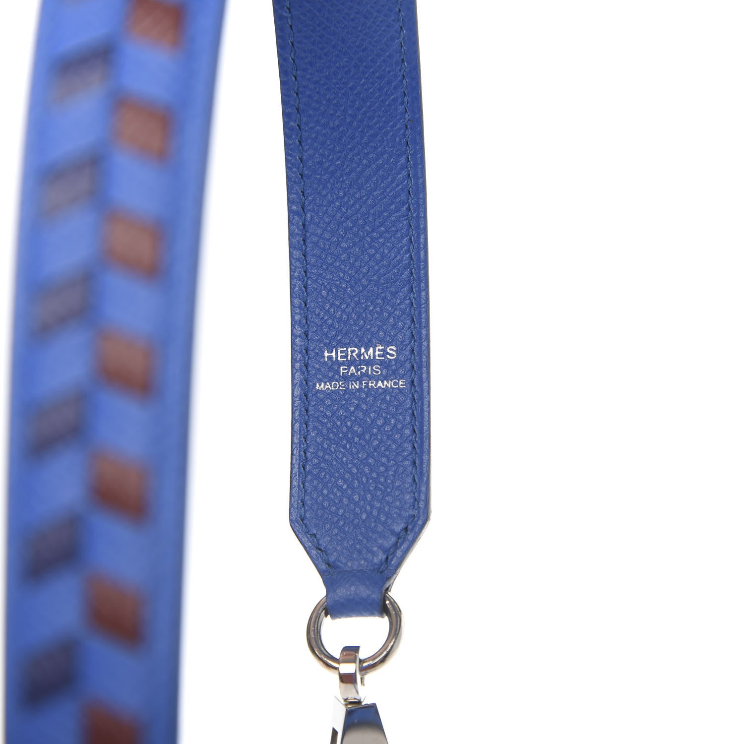 Hermes Epsom 25mm Tressage Shoulder Strap Blue Zellige Blue Encre Rouge 3 of 5