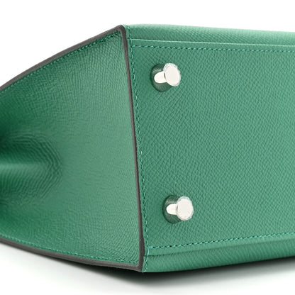 Hermes Epsom Kelly Sellier 25 Vert Vertigo Vert Fizz Bleu France 10 of 11