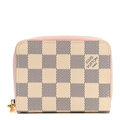 Louis Vuitton Damier Azur Zippy Coin Purse Rose Ballerine 1 of 6