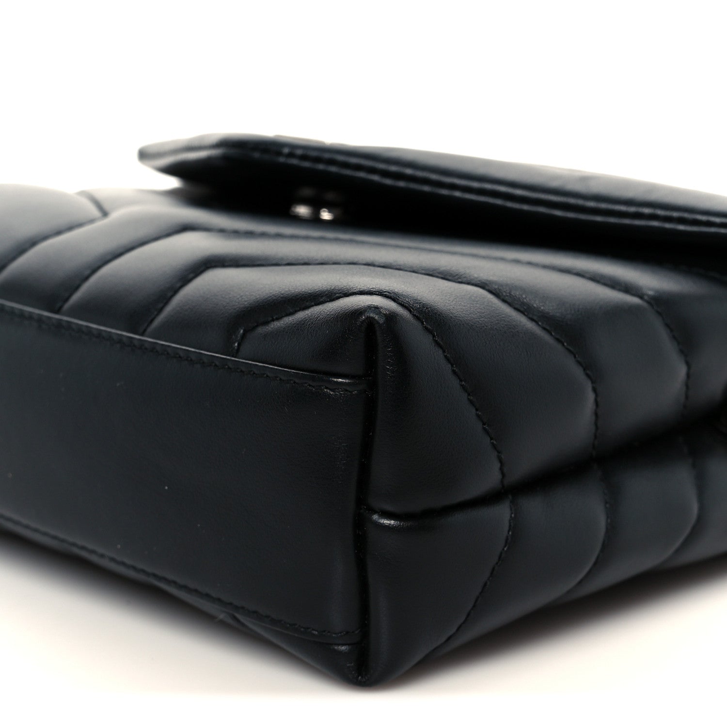 Saint Laurent Calfskin Y Quilted Monogram Toy Loulou Crossbody Bag Black 11 of 12