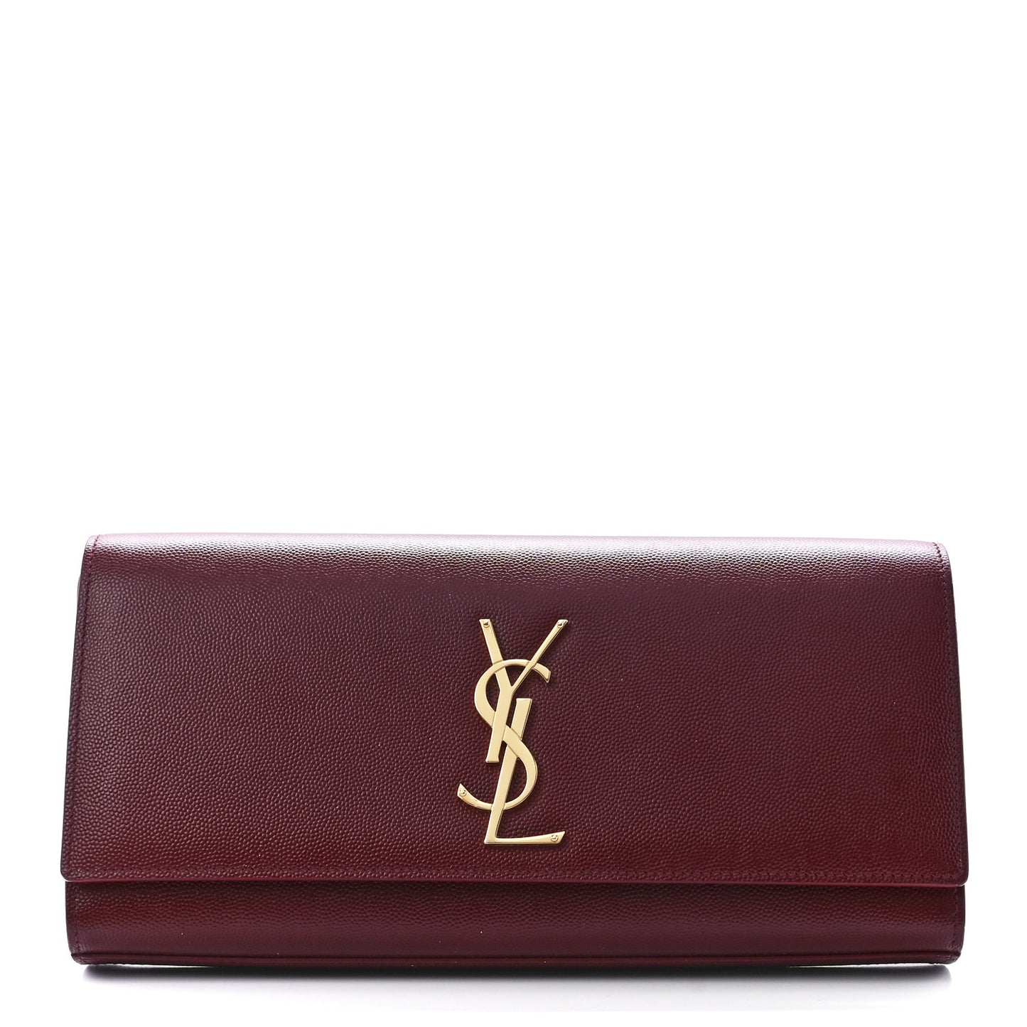 Grain De Poudre Classic Monogram Cassandre Clutch Dark Red