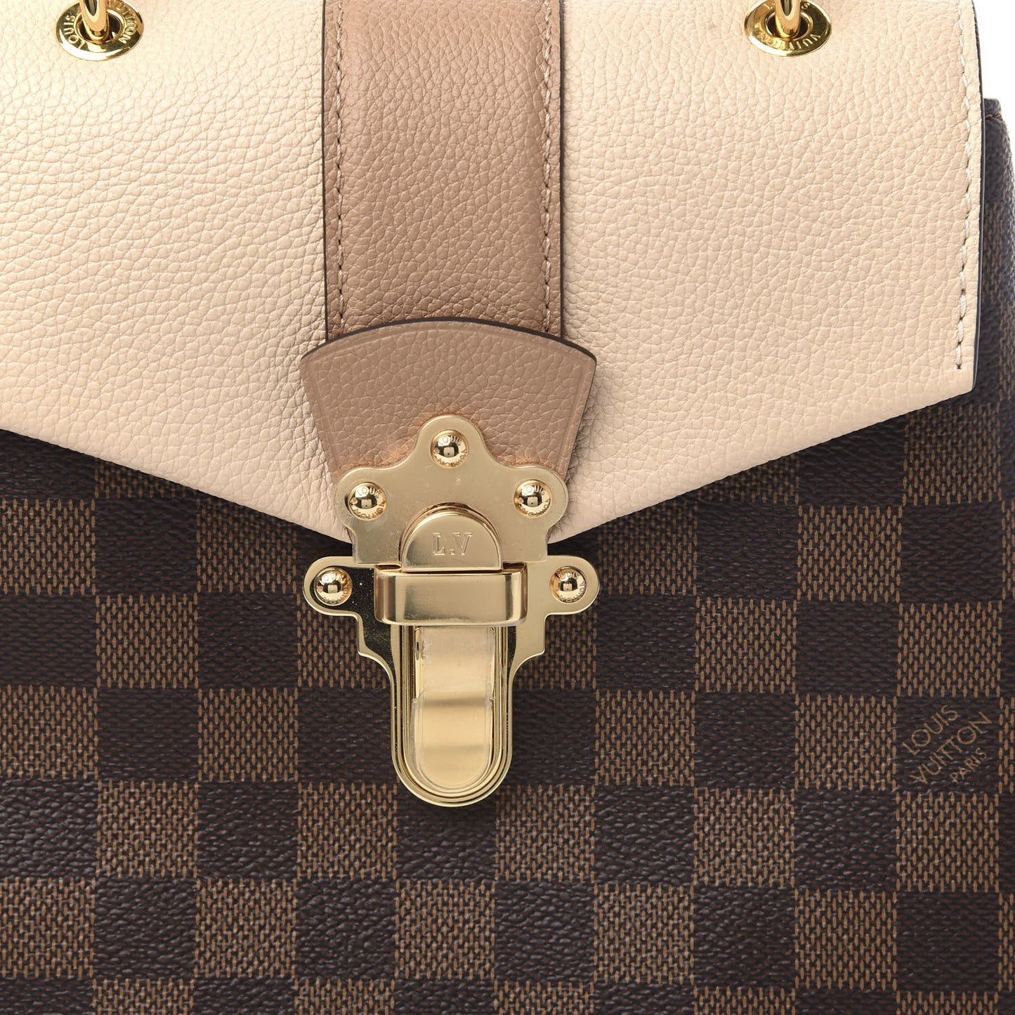 Damier Ebene Clapton Backpack Creme